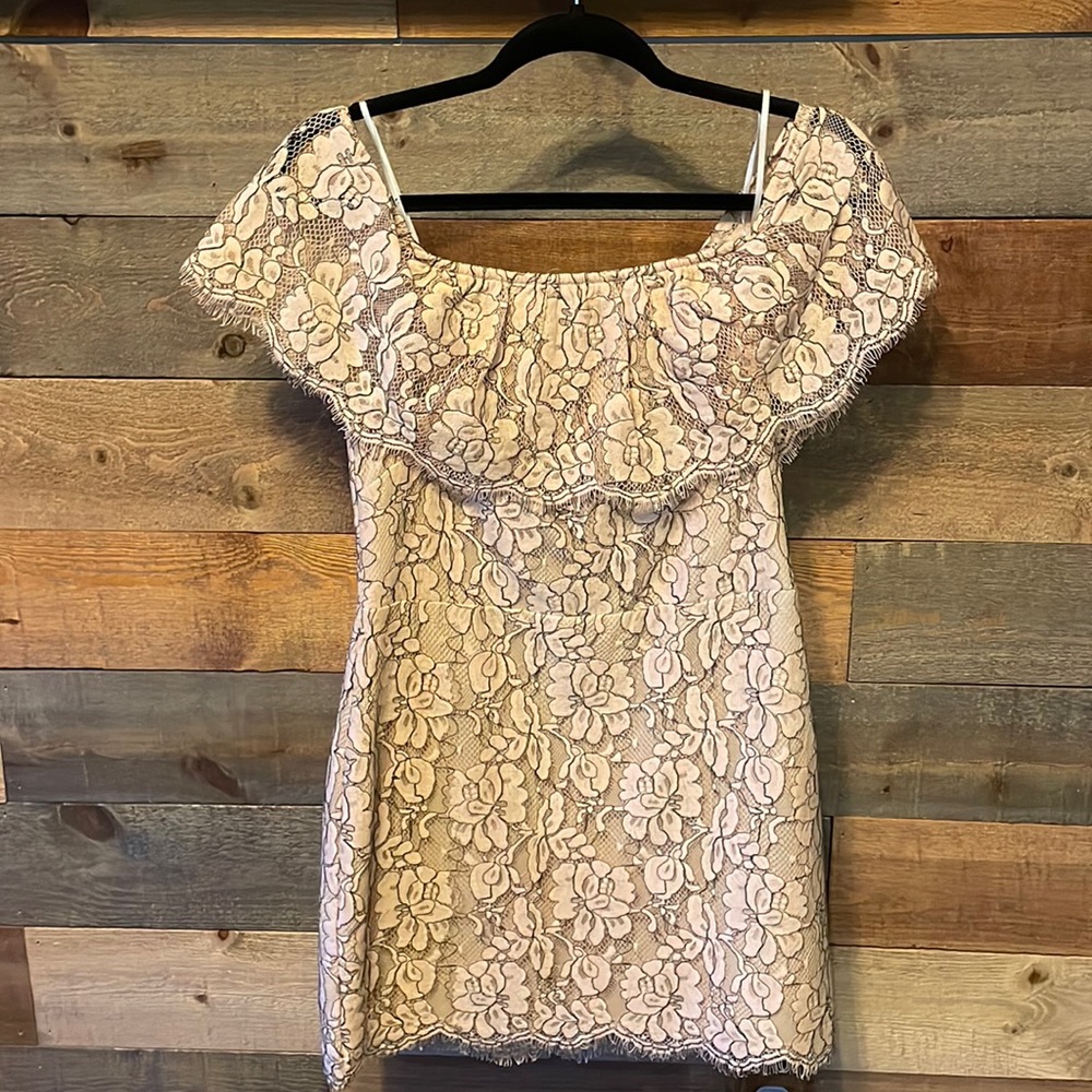 Lace off the shoulder dress